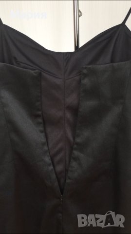 С / S Чисто нова е етикет Дамска Официална Елегантна Рокля Черна Сатенена Класически модел, снимка 10 - Рокли - 42767845