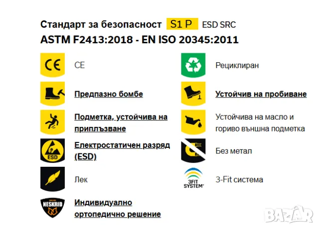 работни  обувки  Safety Jogger Morris S1P  номер 44 предпазни с бомбе , маратонки , снимка 8 - Други - 49290150