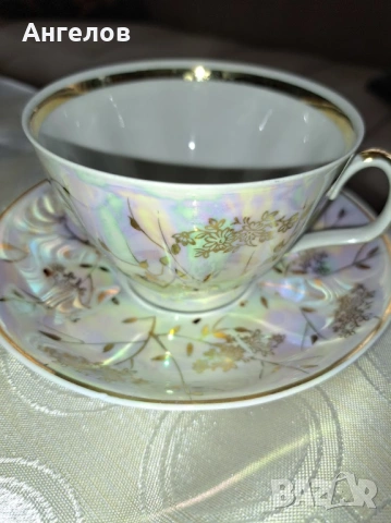 Четири двойни сета изящен рижки порцелан, СССР