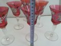 Кристални чаши Бохемия ръчно рисувани , снимка 2