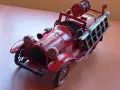 Стара ръчно изработена метална количка пожарна, снимка 2