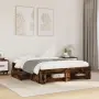 vidaXL Рамка за легло без матрак опушен дъб 120x200 см инженерно дърво, снимка 2