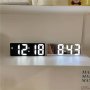 LED дигитален часовник с огледална повърхност,голям дисплей,батерия или USB зареждане, снимка 3