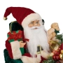 Коледна фигура Дядо Коледа във фотьойл с подаръци, със звук и LED, снимка 3