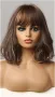 EASIHAIR SS157-2. Синтетични перуки със средна дължина, златисто русо омбре с бретон, снимка 2