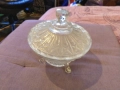 Кристална купа от соца за бонбони и друго с капак нова Фи-153мм и Н-168мм, снимка 3