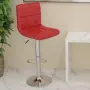 vidaXL Бар табуретка, виненочервена, изкуствена кожа, снимка 2