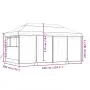vidaXL Сгъваема парти шатра pop-up с 4 странични стени зелена, снимка 10
