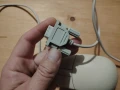 Ретро стара мишка с топче и сериен порт , снимка 6
