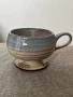 Ретро чаша със столче и дръжка, сиво-кафява, винтидж, снимка 2