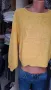 Пухкав и мекичък пуловер в жълт цвят, снимка 3