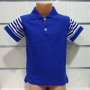 Нова детска спортно-елегантна блуза в синьо с яка от 1 годинка до 8 години, снимка 1 - Детски ризи - 30326181