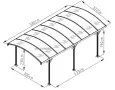 Навес за кола, беседка за градина 5.8x3x2.3 m/ h..София,Пловдив, Ст. Загора, Бургас , снимка 2