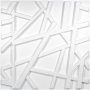 Art3d стенни панели с ивици 50 x 50см (опаковка от 12бр), 3 м², бели Изработен от превъзходно матово, снимка 1