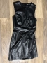 Чисто нова черна лъскава кожена рокля "Zara" / "Зара", номер 36, размер S, снимка 1