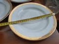 Стар български порцелан чинии с златен кант , снимка 3