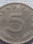 Монета 5 райхсфенинг 1944г. Германия Трети Райх с СХВАСТИКА за КОЛЕКЦИЯ 31567, снимка 3