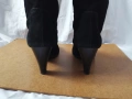 № 41 дамски ботуши естествен велур - с висок ток; черен цвят - марка Janet D. , снимка 8
