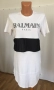 Л / ХЛ Оригинална Balmain Дамска Туника Тениска Бяла Черна Еластичен мек памук, снимка 1