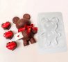 3D голямо мече форма шоколадово изненада пълнене шоколад торта пластмаса поликарбонат Свети Валентин