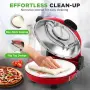 Електрическа фурна за пица NutriChef , 30 см плот, червена, снимка 6