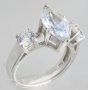 Сребърен пръстен проба 925 със Сваровски кристали , снимка 2