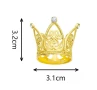 Малка корона златиста с камъче и обърнато сърце метална за украса декор на торта парти, снимка 3