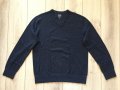 НОВ оригинален тъмно син шпиц памучен пуловер GAP размер L от САЩ, снимка 1