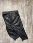 Черен с етикета модерен  кожен висока талия естествена кожа панталон тип потур потури . , снимка 3