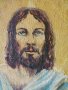 Стара маслена картина платно Икона ХРИСТОС- УНИКАТ -ГОЛЯМА, снимка 13