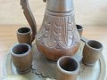 Дървен декоративен сервиз чашки и гарафа , снимка 3