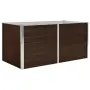 vidaXL Повдигната леха, кафява, 160x80x77 см, поцинкована стомана, снимка 1