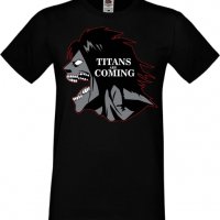 Дамска тениска Attack on Titan titans are comings,Анимация,игра,Празник,Повод., снимка 2 - Тениски - 37939089