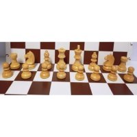 Шах фигури Staunton 5 дизайн тип Абанос  Изработени от чемшир - бели и черни, снимка 8 - Шах и табла - 37591373