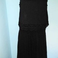 Памучна брандова рокля с дантелена декорация "Esprit"® / голям размер, снимка 3 - Рокли - 30332336