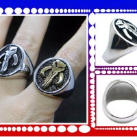 Мъжки стоманен пръстен Stainless Steel 316L Мамут, снимка 13 - Пръстени - 28959090