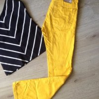 💙 Жълти дънки еластични 8-10 години 💙, снимка 6 - Детски панталони и дънки - 38874493