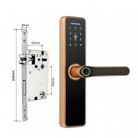  Smart брава , отключване с пръстов отпечатък , код ,  чип ; Wifi ; Tuya Smart app, смарт брава., снимка 2 - Други стоки за дома - 30988810