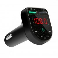 Авто трансмитер FM с LED дисплей MP3 Плейър модулатор с Bluetooth 5.0 FM Handsfree Micro SD Автомоби, снимка 14 - Аксесоари и консумативи - 37777890