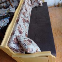 Компактен диван с опция сън и ракла. Масив., снимка 3 - Дивани и мека мебел - 42328188