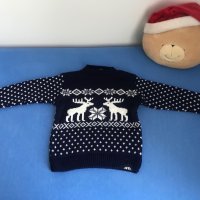 Коледен пуловер 3-4 г., снимка 1 - Детски пуловери и жилетки - 30197268