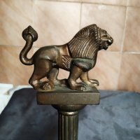 бронзова статуетка-лъв, снимка 2 - Антикварни и старинни предмети - 30373673