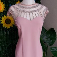 нежна официална бална рокля в розово с камъни, снимка 3 - Рокли - 36522670