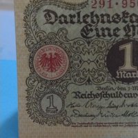 Рядка банкнота една марка 1920 година Германия с червен печат за колекция - 18840, снимка 3 - Нумизматика и бонистика - 31186597
