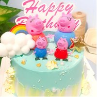 4 бр Пепа Пиг семейство Pepa Pig Peppa Pig сет играчки PVC фигурки украса топери за торта украса, снимка 1 - Фигурки - 20538753