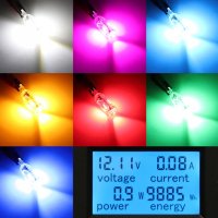 Супер ярки LED Диодни крушки Т10 3030 5 SMD 12V 2броя-сини, снимка 5 - Аксесоари и консумативи - 40423828