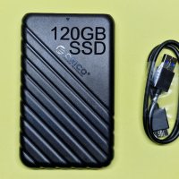 120GB SSD бърз диск USB 3.0 Нов, снимка 1 - Външни хард дискове - 39952327