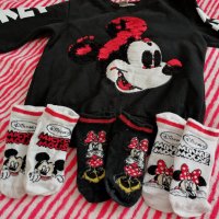 Ватирана блузка с Мики Маус с подарък чорапи Мики Маус , снимка 6 - Детски Блузи и туники - 38366575
