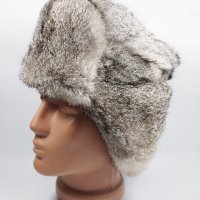 Руски шапки-ушанки от заешки естествен косъм., снимка 5 - Шапки - 39804160