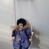 Стара кукла клоун, снимка 1 - Антикварни и старинни предмети - 31479578
